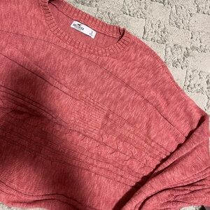 Hollister Cable Knit Crewneck Sweater - Rose